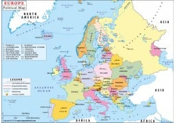 Europe Political Map - Digital File