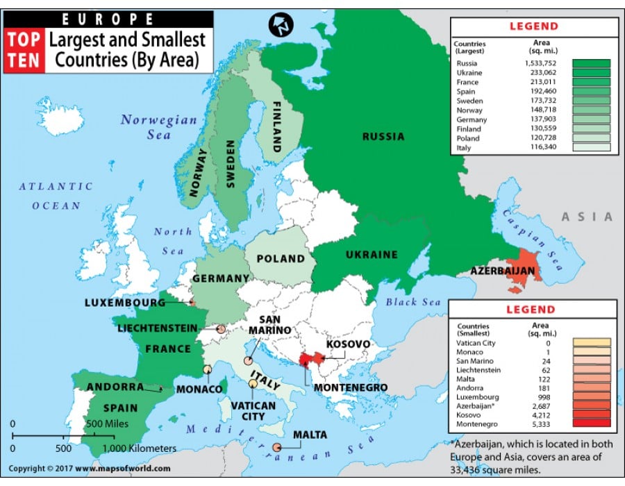 Величина стран в европе. Территория европейских стран. Размер территорий европейских стран. Размер территорий стран Европы. Крупные государства Европы по площади.