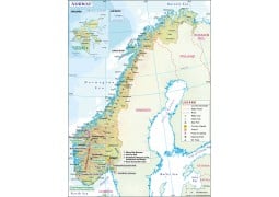 Norway Map - Digital File