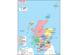 Political Map of Scotland - Digital File