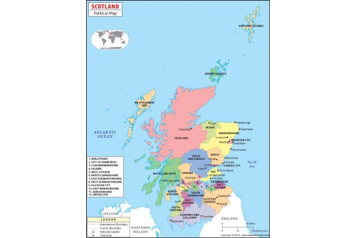 Political Map of Scotland