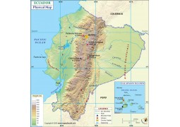 Ecuador Physical Map - Digital File