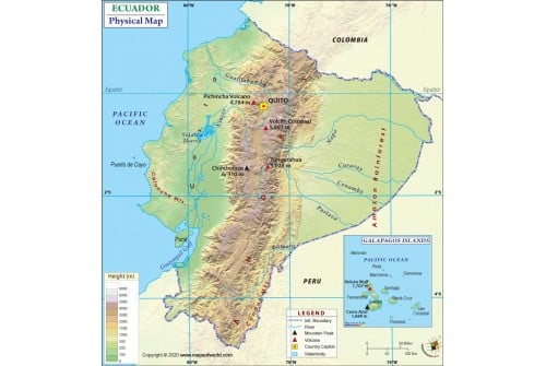 Ecuador Physical Map