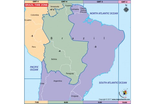 Brazil Time Zone Map