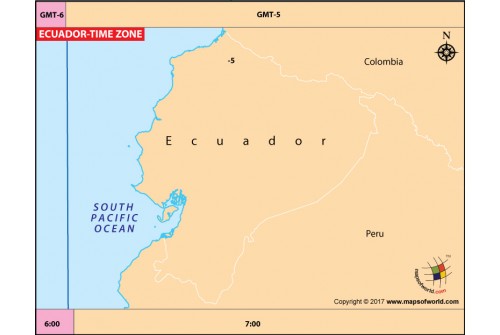 Ecuador Time Zone Map