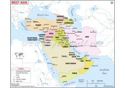 West Asia Map - Digital File