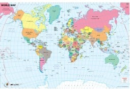 World Country Capital Map - Digital File