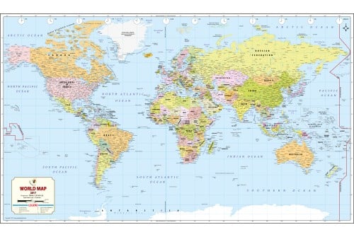 World Map 2017 - Paper (52" W x 30.89" H)