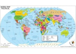 World Political Map Robinson Projection - Digital File