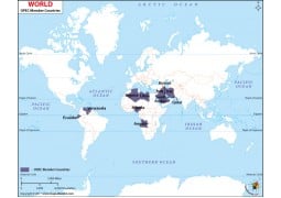 OPEC Member Countries Map - Digital File