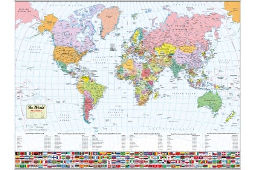 World Map with Flags 