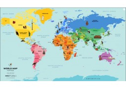 World Map for Kids - Digital File
