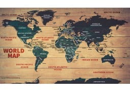 World Wood Map - Digital File