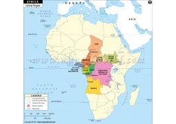 Central Africa Region Map - Digital File