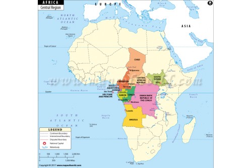 Central Africa Region Map