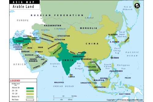 Asia Arable Land - Agriculture Land in Asia