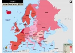 Europe Urban Population Map - Digital File