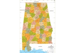 Alabama Zip Code Map With Counties