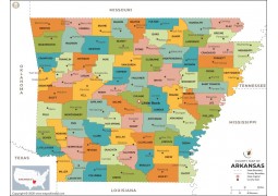 Arkansas County Map - Digital File