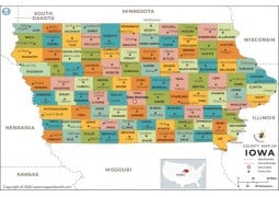 Iowa County Map - Digital File