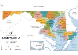 Maryland County Map - Digital File