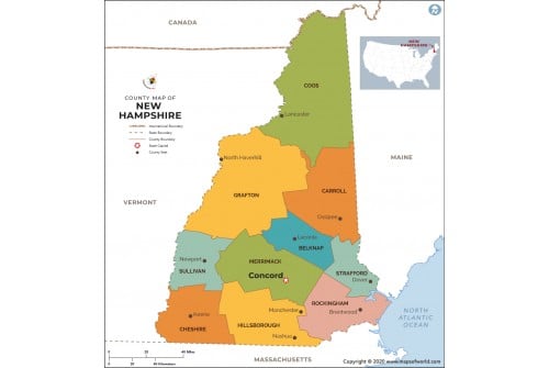 New Hampshire County Map