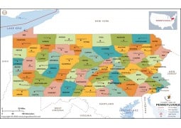 Pennsylvania County Map - Digital File