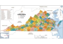 Virginia County Map  - Digital File