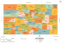 Colorado County Map - Digital File