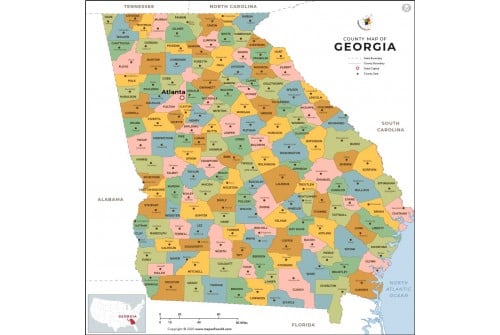Georgia County Map