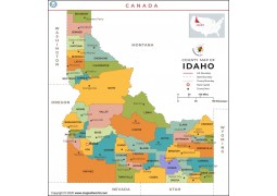 Idaho County Map - Digital File
