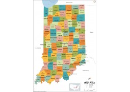 Indiana County Wall Map - Digital File