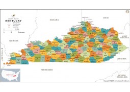Kentucky County Map - Digital File