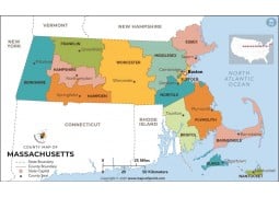 Massachusetts County Map - Digital File