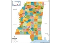 Mississippi County Map - Digital File