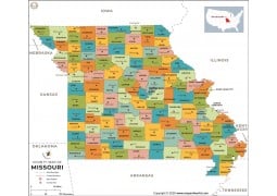 Missouri County Map - Digital File