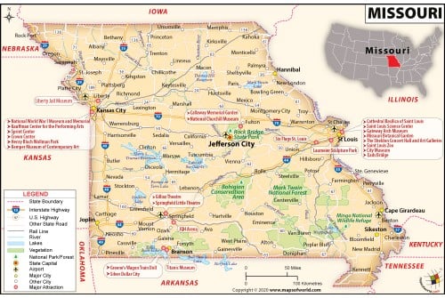 Reference Map of Missouri