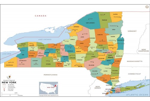 New York County Map 