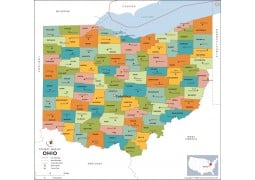 Ohio County Map  - Digital File