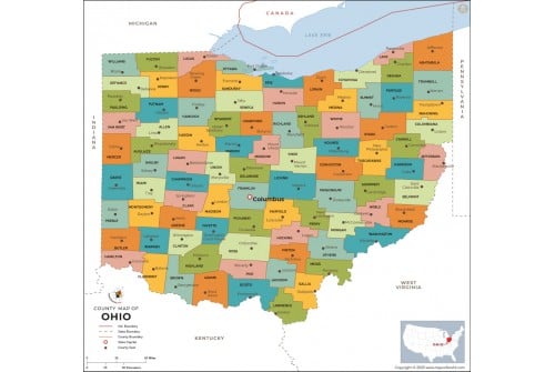 Ohio County Map 