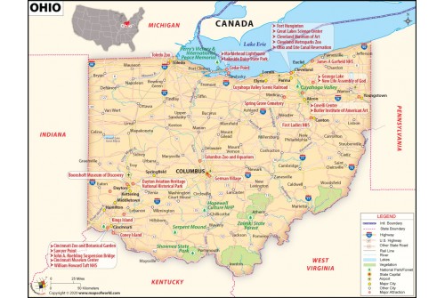 Reference Map of Ohio