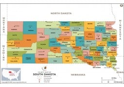 South Dakota County Map - Digital File