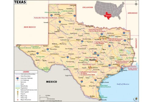 Reference Map of Texas