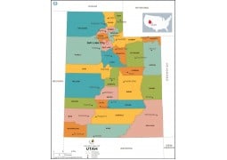 Utah County Map - Digital File
