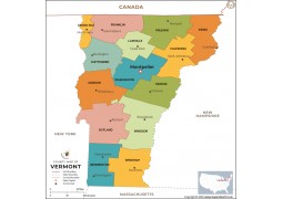 Vermont County Map - Digital File