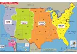 US Time Zone Map  - Digital File