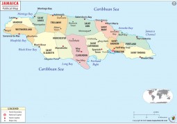 Jamaica Political Map  - Digital File