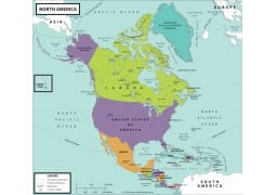 North America Political-Map Vivid - Digital File