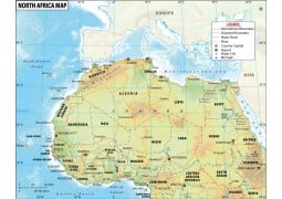 North Africa Map - Digital File