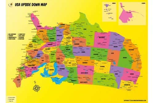 US Upside Down Map